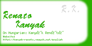 renato kanyak business card